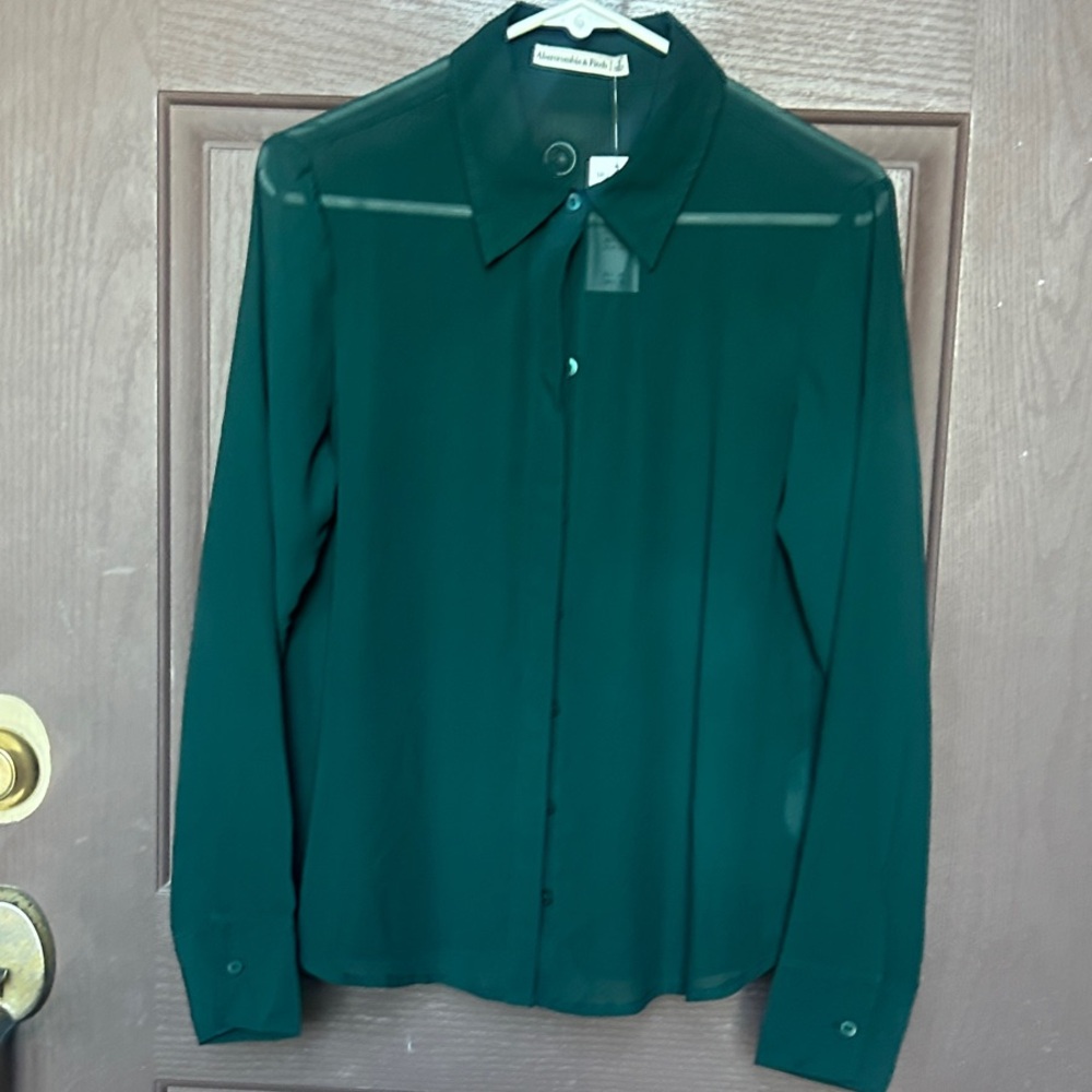 Abercrombie & Fitch Dark Green Blouse